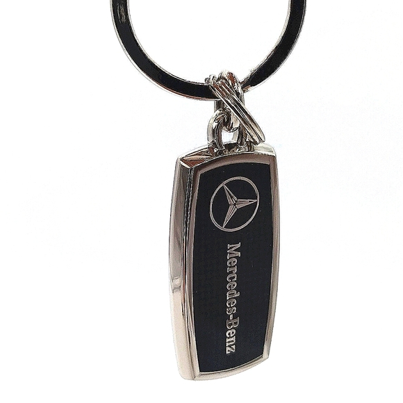 Genuine Black and Silver Mercedes Benz Keychain FOB-OEM-Vintage - Picture 2 of 4
